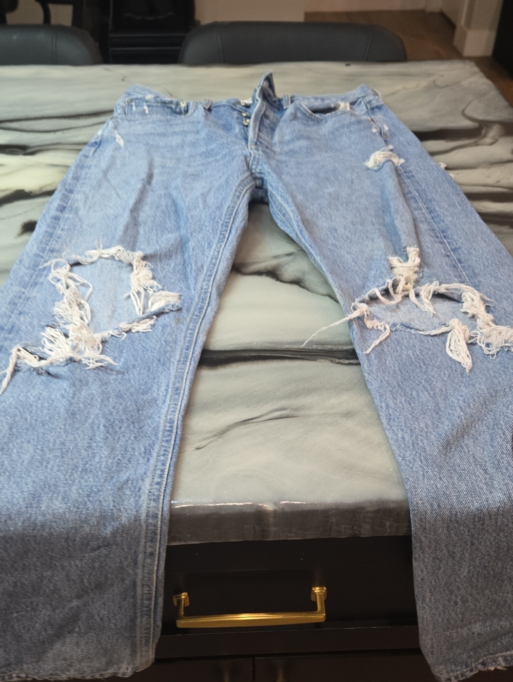 Women’s Light Blue  Agolde Distressed Jeans